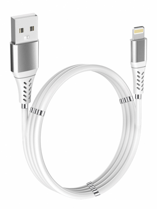 GADGETMONSTER Magnetische Lightning-oplaadkabel, 2,4A, 1 m in de groep SMARTPHONE & TABLETS / Opladers & Kabels / Kabels / Kabels Lightning bij TP E-commerce Nordic AB (38-98432)