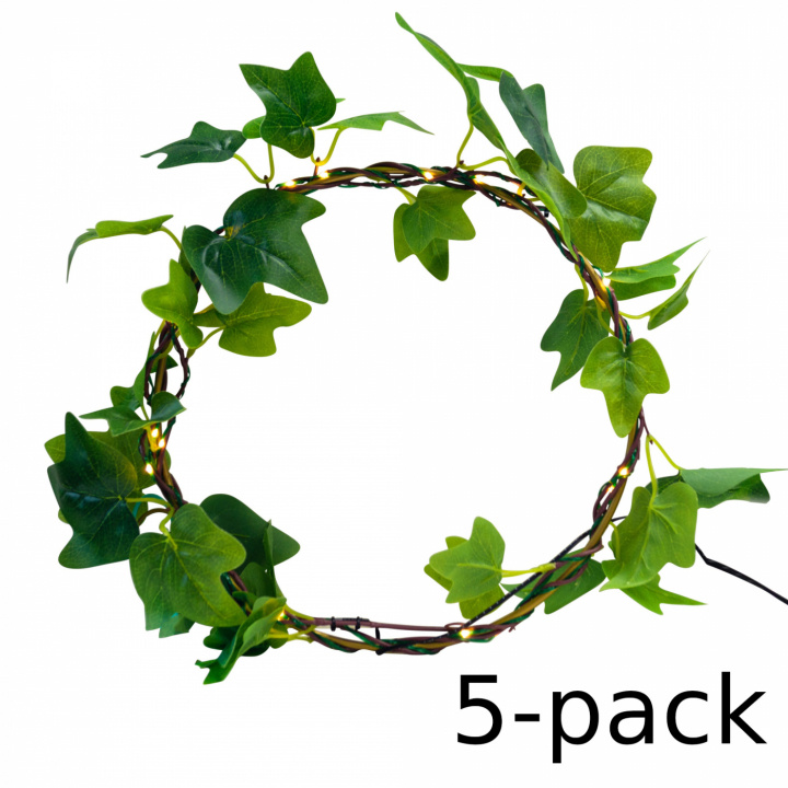GADGETMONSTER 5-pack lichtsnoer met groene bladeren in de groep HOME ELECTRONICS / Verlichting / LED strips bij TP E-commerce Nordic AB (38-98447PKT)