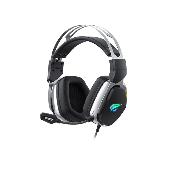 Havit Gaming H2018U Wired headset in fullsize, USB, Black/Silver in de groep COMPUTERS & RANDAPPARATUUR / GAMING / Koptelefoon bij TP E-commerce Nordic AB (38-98464)