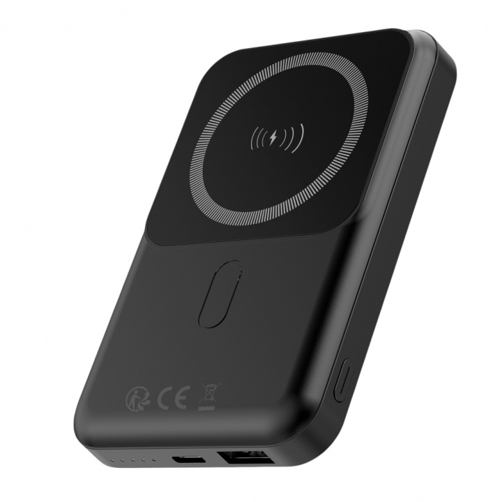 Forever MATB-100 Powerbank met draadloos opladen, PD QC 22,5W 10000 mAh, zwart in de groep SMARTPHONE & TABLETS / Opladers & Kabels / Powerbanks bij TP E-commerce Nordic AB (38-98553)