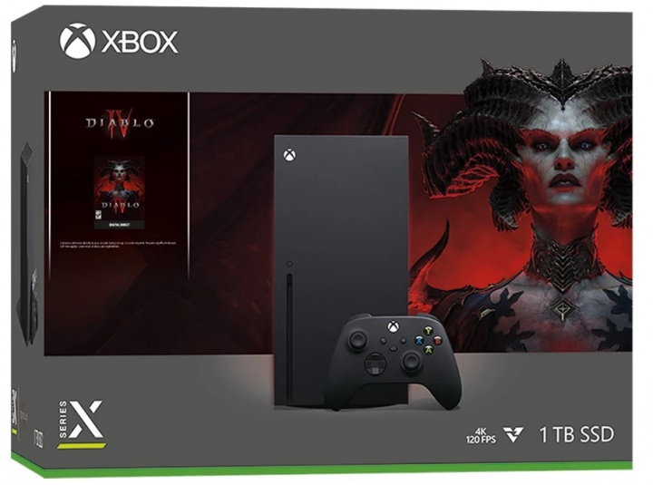 Microsoft Xbox Series X 1TB inkl. Diablo IV in de groep HOME ELECTRONICS / Spelconsoles en accessoires / Xbox Series X bij TP E-commerce Nordic AB (38-98562)