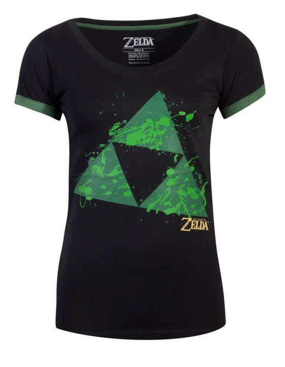 Zelda - Triforce Splatter T-shirt voor dames, XL in de groep SPORT, VRIJE TIJD & HOBBY / Accessoires / T-shirts bij TP E-commerce Nordic AB (38-98628)
