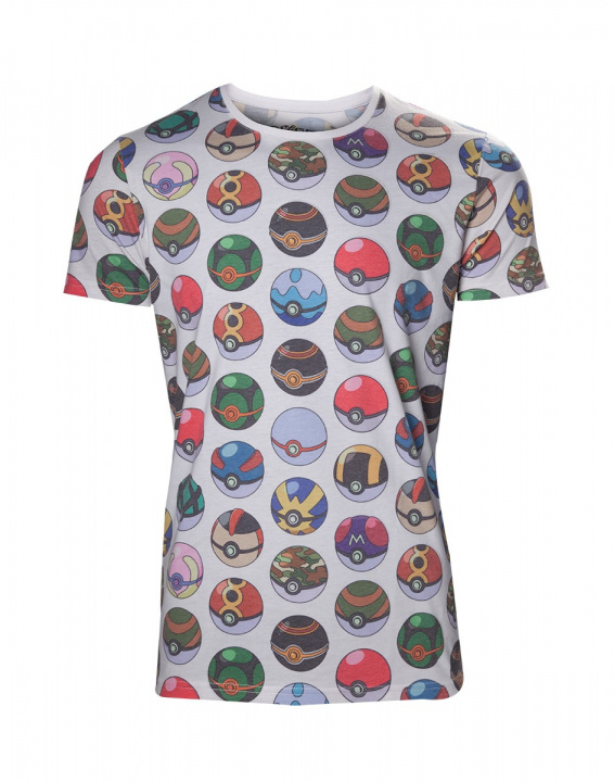 Bioworld Pokémon Pokéboll T-shirt, XL in de groep SPORT, VRIJE TIJD & HOBBY / Accessoires / T-shirts bij TP E-commerce Nordic AB (38-98699)