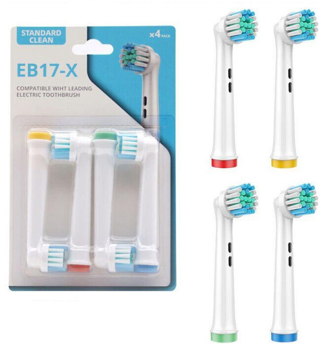 Extra tandborsthuvuden till Oral-B eltandborstar, 4-pack in de groep BEAUTY & HEALTH / Mondverzorging / Elektrische tandenborstelaccessoires bij TP E-commerce Nordic AB (38-98762)