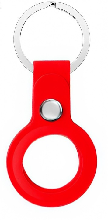 Siliconen houder voor AirTag met sleutelring, Rood in de groep SMARTPHONE & TABLETS / Overige accessoires / Overige bij TP E-commerce Nordic AB (38-98900)