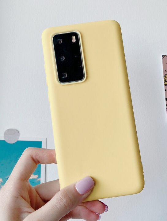Siliconen hoesje voor Samsung Galaxy S21+, Geel in de groep SMARTPHONE & TABLETS / Mobielbescherming / Samsung bij TP E-commerce Nordic AB (38-98917)