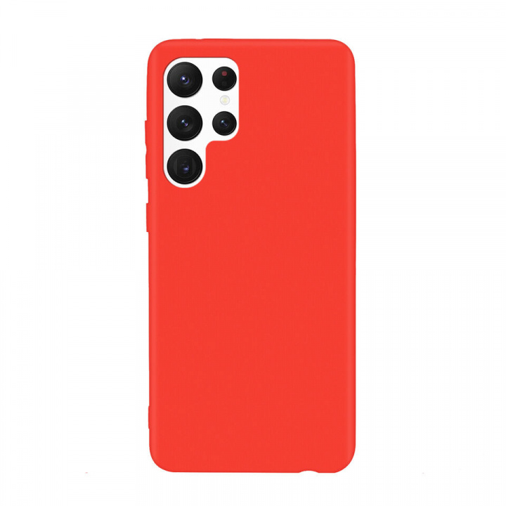 Siliconen hoesje voor Samsung Galaxy S21+, Rood in de groep SMARTPHONE & TABLETS / Mobielbescherming / Samsung bij TP E-commerce Nordic AB (38-98920)