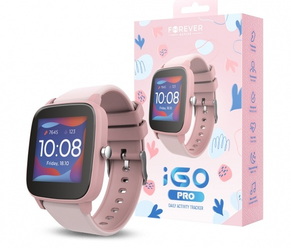 Forever iGO Pro JW-200, Smartwatch, Rosa in de groep SPORT, VRIJE TIJD & HOBBY / Smartwatch & Activiteitsmeters / Smartwatch voor kinderen bij TP E-commerce Nordic AB (38-99175)