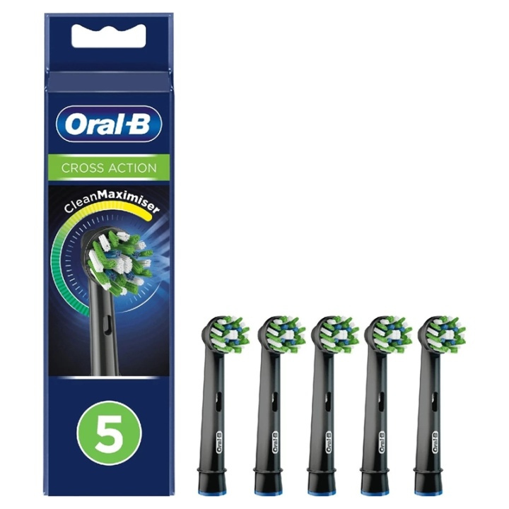 Oral-B Cross Action Svart 5-Pack in de groep BEAUTY & HEALTH / Mondverzorging / Elektrische tandenborstelaccessoires bij TP E-commerce Nordic AB (38-99259)