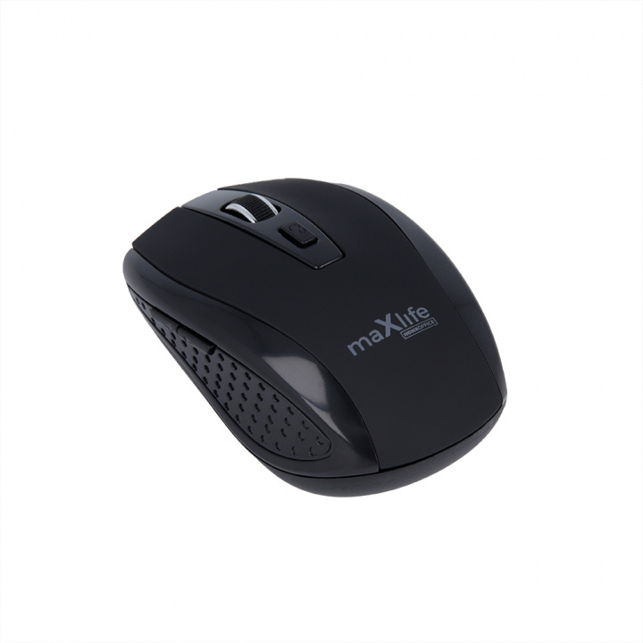 Maxlife draadloze optische muis 800/1000/1600 DPI, zwart in de groep COMPUTERS & RANDAPPARATUUR / Muizen en toetsenborden / Muizen / Draadloos bij TP E-commerce Nordic AB (38-99431)