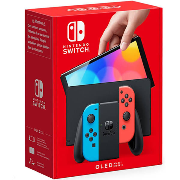 Nintendo Switch OLED - Rood/Blauw in de groep HOME ELECTRONICS / Spelconsoles en accessoires / Nintendo Switch / Consoles bij TP E-commerce Nordic AB (38-99593)