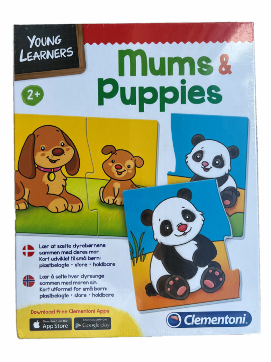 Clementoni Young Learners Mums & Puppies, Noors & Deens in de groep SPEELGOED, KINDER- & BABYPRODUCTEN / Spelletje / Kinderspellen bij TP E-commerce Nordic AB (38-99732)