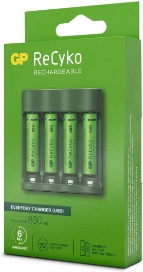 GP ReCyko batteriladdare inkl. AAA-batterier in de groep HOME ELECTRONICS / Batterijen & Opladers / Batterijoplader bij TP E-commerce Nordic AB (38-99870)
