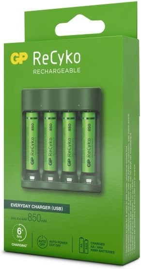 GP ReCyko batterijlader incl. AAA-batterijen in de groep HOME ELECTRONICS / Batterijen & Opladers / Batterijoplader bij TP E-commerce Nordic AB (38-99870)