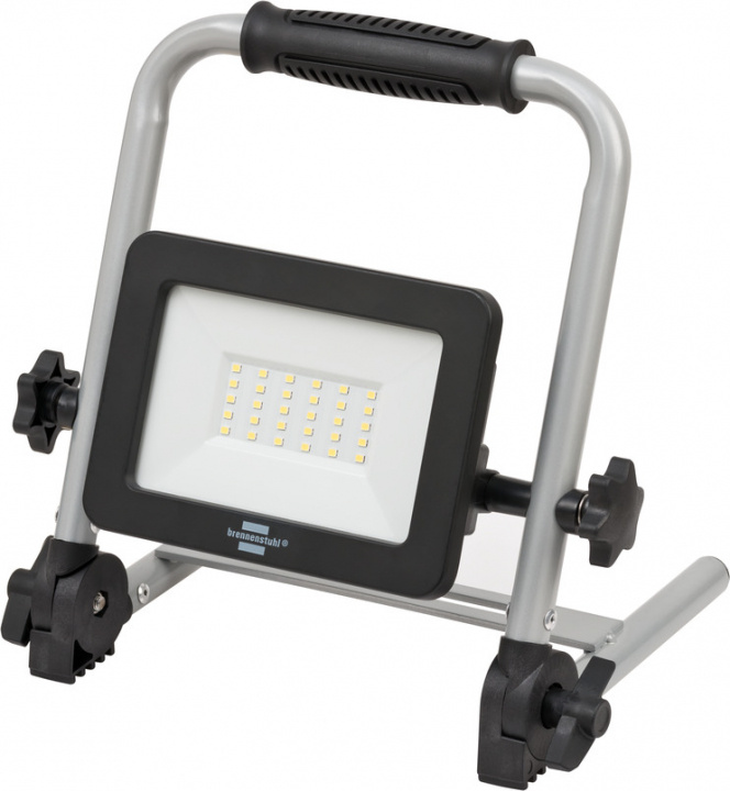 Brennenstuhl Oplaadbare LED-werklamp EL 2000 MA 20W voor binnen en buiten IP54 (Job Site Light 2150lm met 2 schakelniveaus en powerbank-functie, tot 6 uur lichtduur, met waarschuwing voor een lage batterij, ruimtebesparend door opvouwbaar frame) in de groep HUISHOUDEN & TUIN / Elektriciteit & Verlichting / Werkverlichting bij TP E-commerce Nordic AB (38-99998)