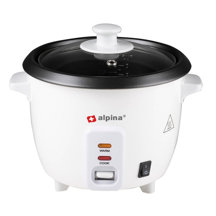 ALPINA Rice Cooker White 0,6L in de groep HUISHOUDEN & TUIN / Huishoudelijke apparaten / Rijst- & Eierkoker bij TP E-commerce Nordic AB (A00045)
