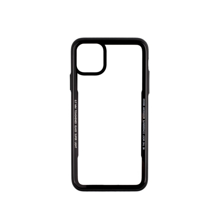 GEAR Mobile Cover Tempered Glass Black iPhone 11 PRO MAX in de groep SMARTPHONE & TABLETS / Mobielbescherming / Apple / iPhone 11 Pro Max / Hoesjes bij TP E-commerce Nordic AB (A00095)