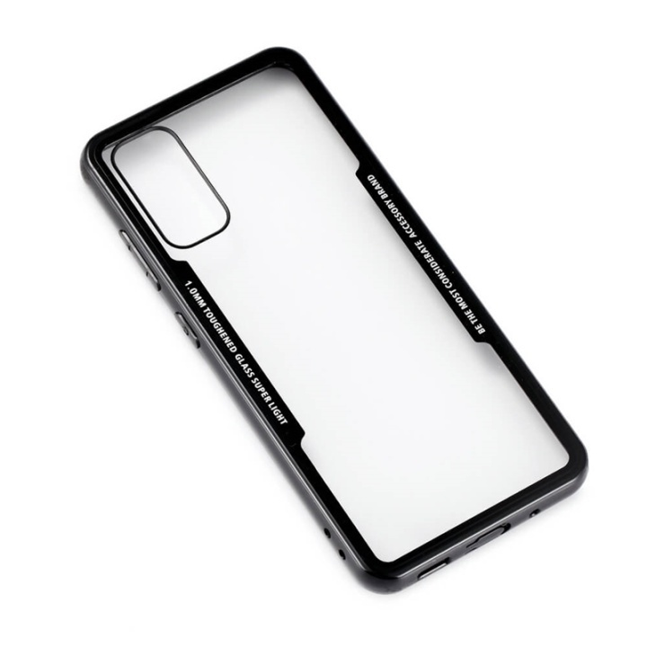 GEAR Mobile Cover Tempered Glass Black Samsung Galaxy S20 in de groep SMARTPHONE & TABLETS / Mobielbescherming / Samsung bij TP E-commerce Nordic AB (A00104)
