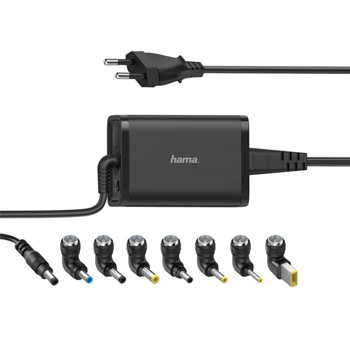 HAMA Power Supply Universal 100-240V 15-19V/45W 8x Adapter in de groep COMPUTERS & RANDAPPARATUUR / Laptops & accessoires / Computeroplader / Laptop oplader / Universal bij TP E-commerce Nordic AB (A00148)