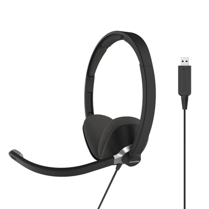 KOSS Headset CS300 On-Ear USB Black in de groep COMPUTERS & RANDAPPARATUUR / Computeraccessoires / Koptelefoon bij TP E-commerce Nordic AB (A00212)