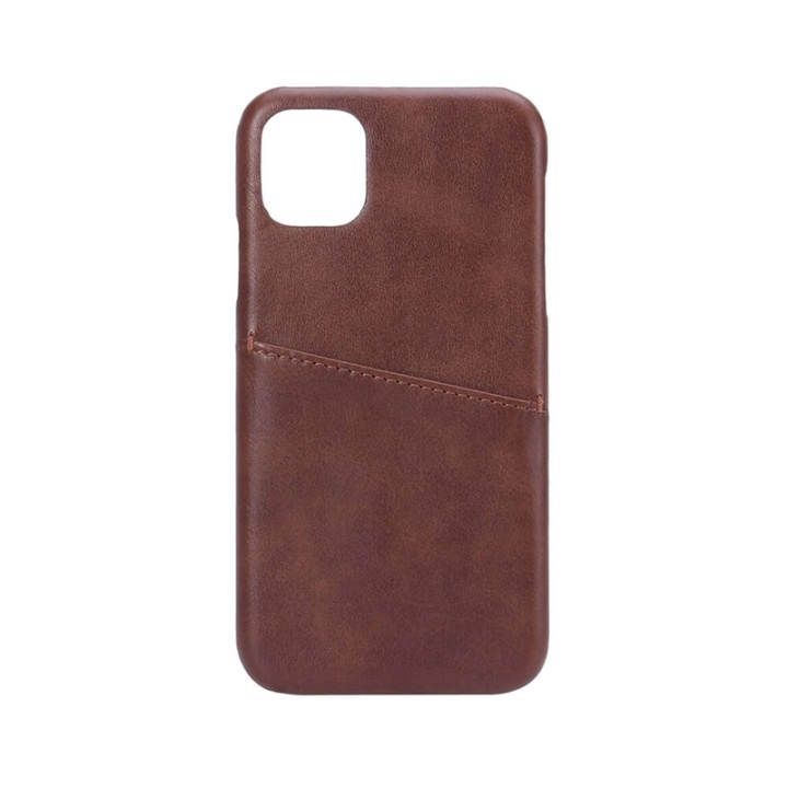ONSALA Mobile Cover Brown with Cardpocket iPhone 11 in de groep SMARTPHONE & TABLETS / Mobielbescherming / Apple / Lippenstift / Lipgloss bij TP E-commerce Nordic AB (A00255)