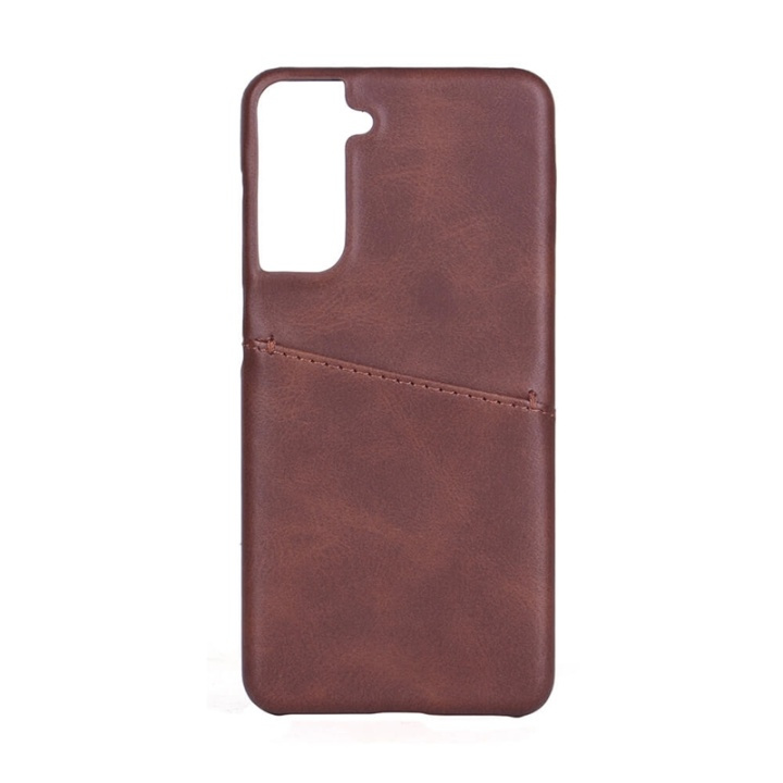 ONSALA Mobile Cover Brown with Cardpocket Samsung S21 / S30 5G in de groep SMARTPHONE & TABLETS / Mobielbescherming / Samsung bij TP E-commerce Nordic AB (A00261)