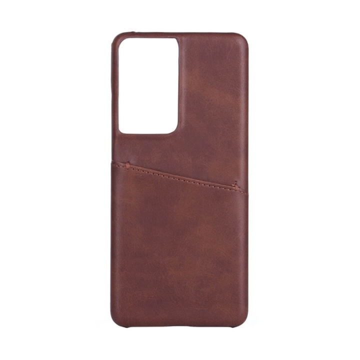 ONSALA Mobile Cover Brown with Cardpocket Samsung S21 Ultra /S30 Ultra 5G in de groep SMARTPHONE & TABLETS / Mobielbescherming / Samsung bij TP E-commerce Nordic AB (A00265)