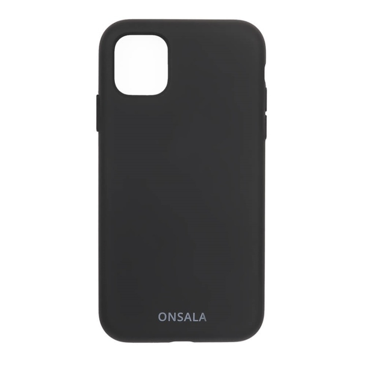 ONSALA Mobile Cover Silicone Black iPhone 11 Pro in de groep SMARTPHONE & TABLETS / Mobielbescherming / Apple / Make-up spiegel / Verzinnen bij TP E-commerce Nordic AB (A00276)
