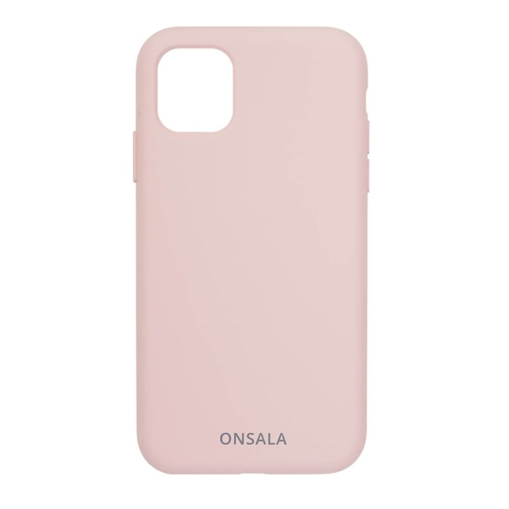 ONSALA Mobile Cover Silicone Sand Pink iPhone 11 Pro in de groep SMARTPHONE & TABLETS / Mobielbescherming / Apple / Make-up spiegel / Verzinnen bij TP E-commerce Nordic AB (A00278)