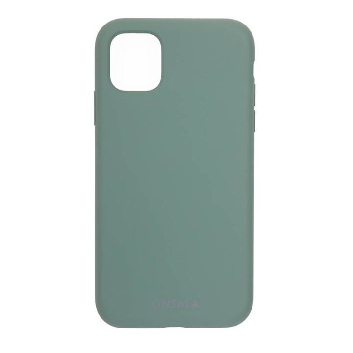 ONSALA Mobile Cover Silicone Pine Green iPhone 11 Pro in de groep SMARTPHONE & TABLETS / Mobielbescherming / Apple / Make-up spiegel / Verzinnen bij TP E-commerce Nordic AB (A00279)