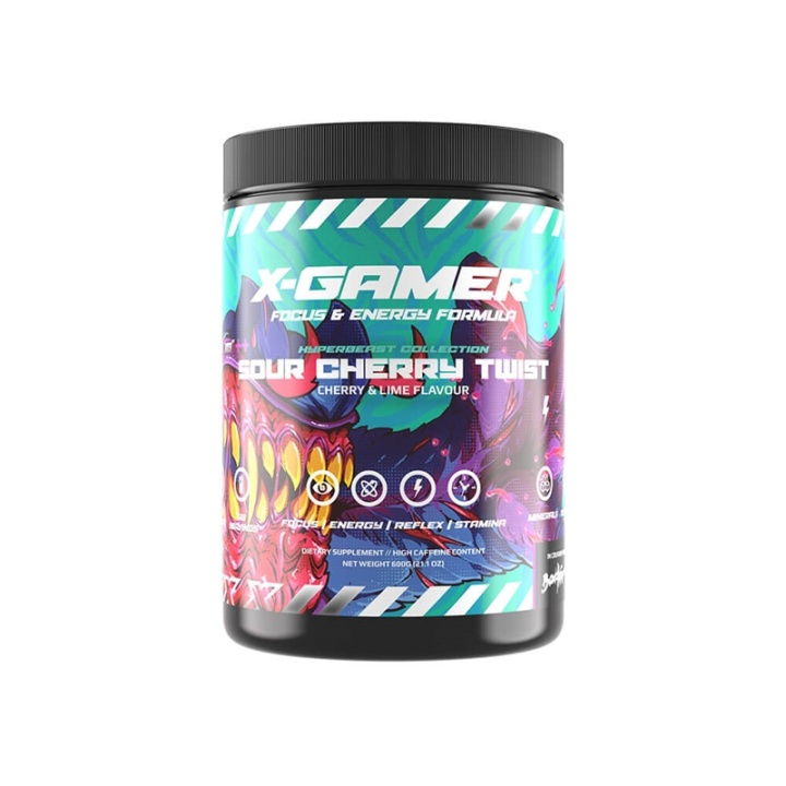 X-GAMER X-Tubz Sour Cherry Twist 600g in de groep COMPUTERS & RANDAPPARATUUR / GAMING / Energiedrankjes voor gamers bij TP E-commerce Nordic AB (A00407)