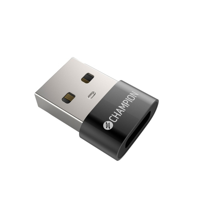 Champion Adapter USB-A naar USB-C vrouwelijk in de groep SMARTPHONE & TABLETS / Opladers & Kabels / Adapters bij TP E-commerce Nordic AB (A00614)