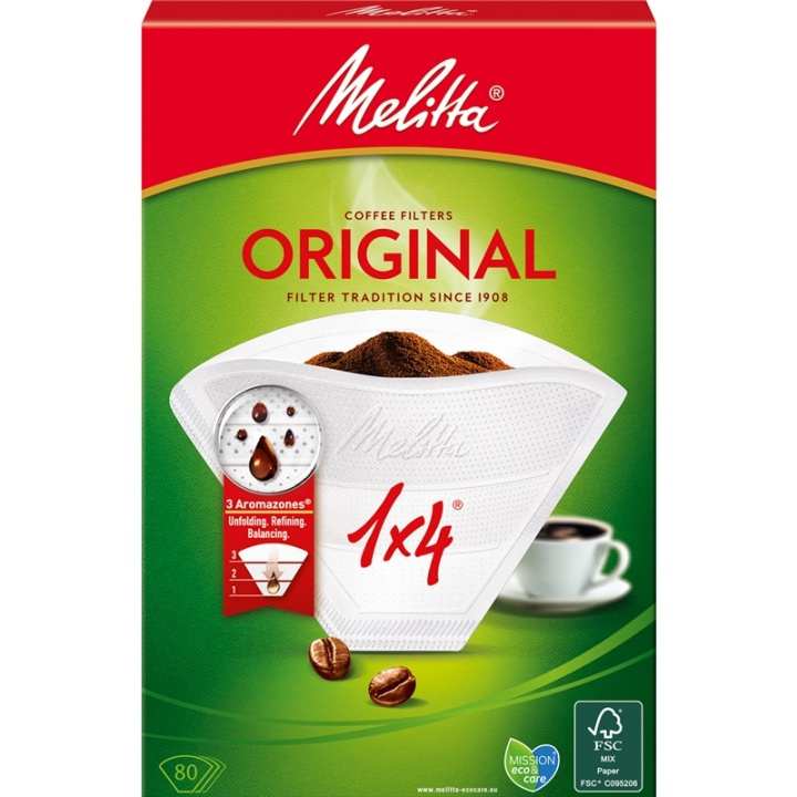 Melitta Kaffefilter 1x4 80pack (Obs 18 in de groep HUISHOUDEN & TUIN / Huishoudelijke apparaten / Koffiezetapparaten en accessoires / Filters & Accessoires bij TP E-commerce Nordic AB (A00881)