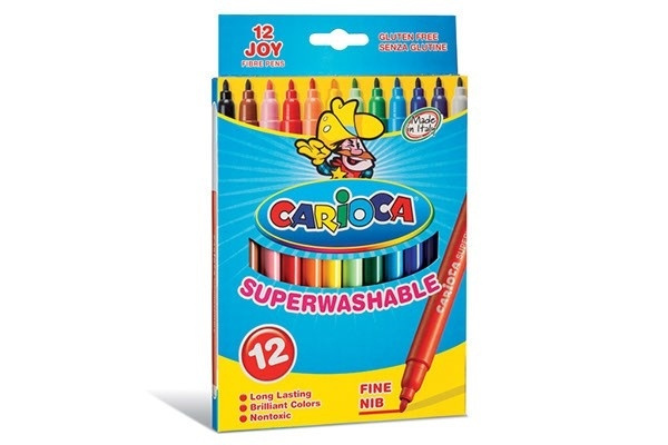 Carioca Tuschpennor med tunn spets, 12 st in de groep SPORT, VRIJE TIJD & HOBBY / Hobby / Schilderen & tekenen / Pennen, kleurpotloden en inkt bij TP E-commerce Nordic AB (A01193)
