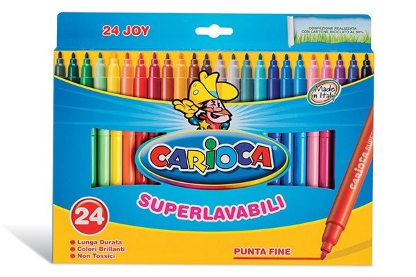 Carioca Viltstiften met dunne punt, 24 stuks in de groep SPORT, VRIJE TIJD & HOBBY / Hobby / Schilderen & tekenen / Pennen, kleurpotloden en inkt bij TP E-commerce Nordic AB (A01194)