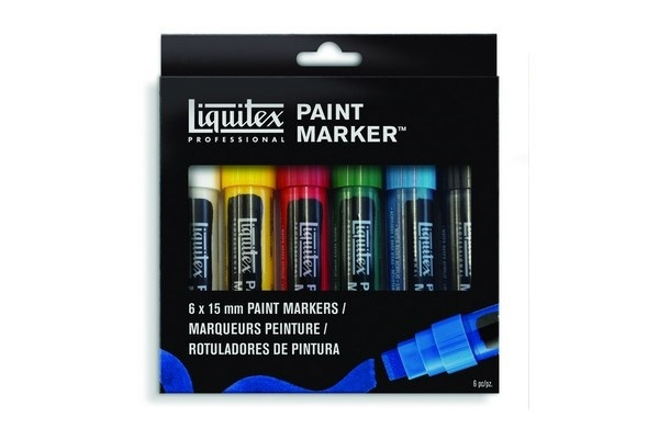 Liquitex Akrylmarkör Wide 6st in de groep SPORT, VRIJE TIJD & HOBBY / Hobby / Schilderen & tekenen / Pennen, kleurpotloden en inkt bij TP E-commerce Nordic AB (A01242)