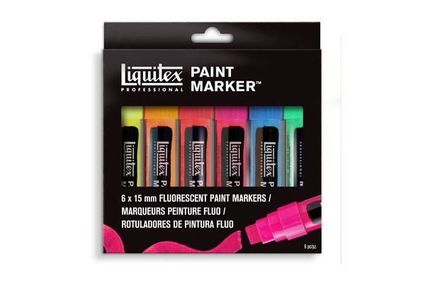 Liquitex Akrylmarkör Wide Fluorescent 6st in de groep SPORT, VRIJE TIJD & HOBBY / Hobby / Schilderen & tekenen / Pennen, kleurpotloden en inkt bij TP E-commerce Nordic AB (A01244)