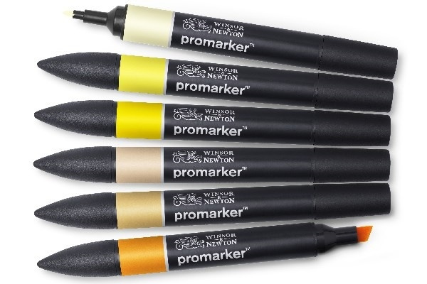 Winsor Promarker 6st, Yellow tones in de groep SPORT, VRIJE TIJD & HOBBY / Hobby / Schilderen & tekenen / Pennen, kleurpotloden en inkt bij TP E-commerce Nordic AB (A01317)