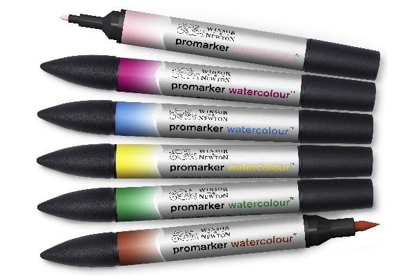 Winsor WaterColour Marker 6-pack, Floral tones set in de groep SPORT, VRIJE TIJD & HOBBY / Hobby / Schilderen & tekenen / Pennen, kleurpotloden en inkt bij TP E-commerce Nordic AB (A01324)