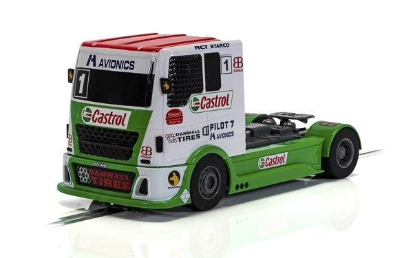 Racing Truck - Red & Green & White in de groep SPEELGOED, KINDER- & BABYPRODUCTEN / Op afstand bestuurbaar / Autobanen / Auto\'s bij TP E-commerce Nordic AB (A01476)