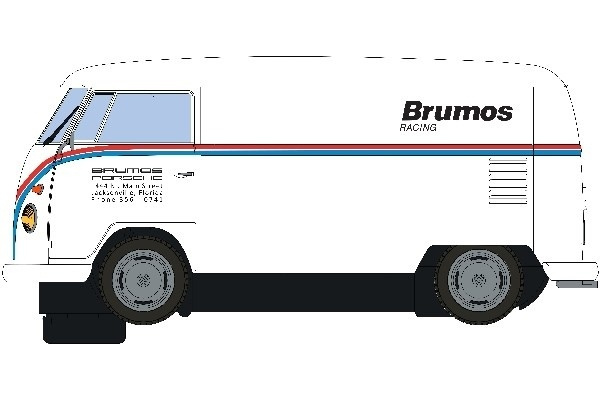 VW Panel Van T1b - Brumos Racing in de groep SPEELGOED, KINDER- & BABYPRODUCTEN / Op afstand bestuurbaar / Autobanen / Auto\'s bij TP E-commerce Nordic AB (A01506)