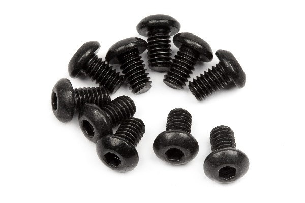 Button Head Screw M2.5X4Mm (Hex Socket/10Pcs) in de groep SPEELGOED, KINDER- & BABYPRODUCTEN / Op afstand bestuurbaar / Reserveonderdelen & Extra accessoires / HPI / Schroeven/Beugels / Schroeven bij TP E-commerce Nordic AB (A01568)