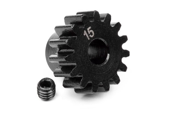 Pinion Gear 15 Tooth (1M/5Mm Shaft) in de groep SPEELGOED, KINDER- & BABYPRODUCTEN / Op afstand bestuurbaar / Reserveonderdelen & Extra accessoires / HPI / Standaard onderdelen & Tuning / Rondsels bij TP E-commerce Nordic AB (A01579)