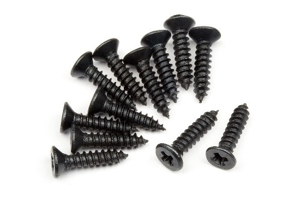 Tp. Flat Head Screw M2.6X12Mm (12Pcs) in de groep SPEELGOED, KINDER- & BABYPRODUCTEN / Op afstand bestuurbaar / Reserveonderdelen & Extra accessoires / HPI / Schroeven/Beugels / Schroeven bij TP E-commerce Nordic AB (A01776)