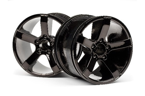 Bullet Mt Wheels Black Chrome (Pr) in de groep SPEELGOED, KINDER- & BABYPRODUCTEN / Op afstand bestuurbaar / Reserveonderdelen & Extra accessoires / HPI / Velgen / Offroad bij TP E-commerce Nordic AB (A01800)