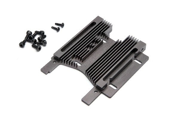 Hd Heatsink Motor Plate 10Mm (7075S/Gray) in de groep SPEELGOED, KINDER- & BABYPRODUCTEN / Op afstand bestuurbaar / Reserveonderdelen & Extra accessoires / HPI / Reserveonderdelen & Tuning / Chassis onderdelen bij TP E-commerce Nordic AB (A02004)