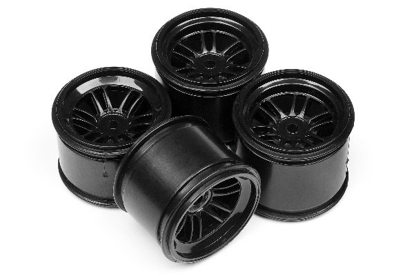 Ft01 Wheel Set (Black/Front 2Pcs/Rear 2Pcs) in de groep SPEELGOED, KINDER- & BABYPRODUCTEN / Op afstand bestuurbaar / Reserveonderdelen & Extra accessoires / HPI / Velgen / Onroad bij TP E-commerce Nordic AB (A02023)