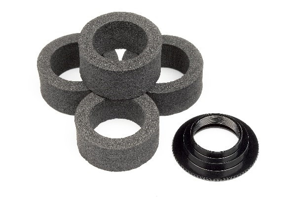 Servo Saver Foam (4Pcs) With Adjust Nut in de groep SPEELGOED, KINDER- & BABYPRODUCTEN / Op afstand bestuurbaar / Reserveonderdelen & Extra accessoires / HPI / Reserveonderdelen & Tuning / Schokdempers bij TP E-commerce Nordic AB (A02113)