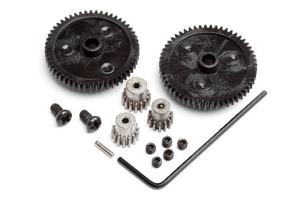 Spur Gear Set (2Pcs)/Pinion Gear Set (3Pcs) in de groep SPEELGOED, KINDER- & BABYPRODUCTEN / Op afstand bestuurbaar / Reserveonderdelen & Extra accessoires / HPI / Reserveonderdelen & Tuning / Versnellingen bij TP E-commerce Nordic AB (A02182)