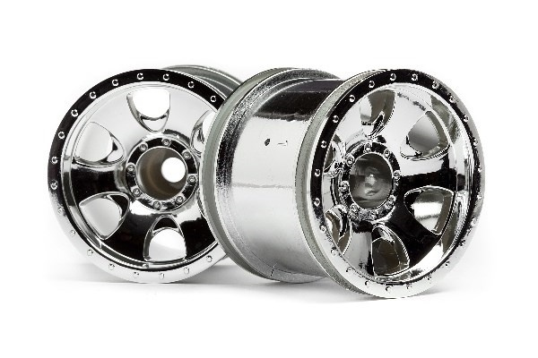 Warlock Wheel Chrome (2.2In/2Pcs) in de groep SPEELGOED, KINDER- & BABYPRODUCTEN / Op afstand bestuurbaar / Reserveonderdelen & Extra accessoires / HPI / Velgen / Offroad bij TP E-commerce Nordic AB (A02265)